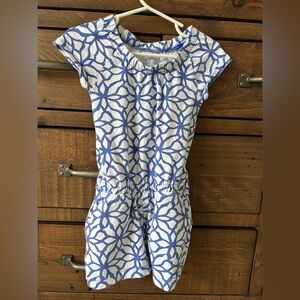 Blue and White Patterned Jumpsuit